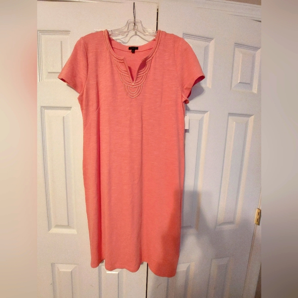Talbots NWT Short Sleeve Dress Coral